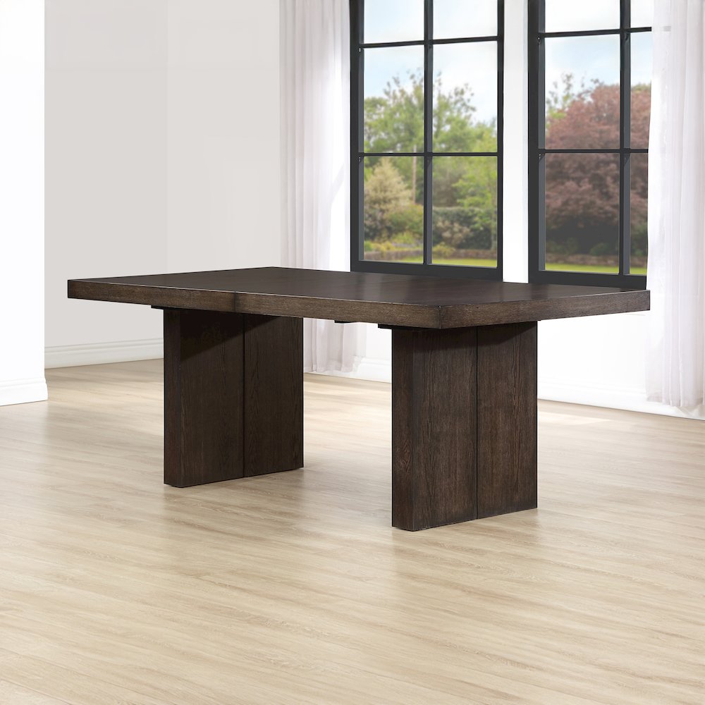 Evan 5-Piece 78-96-inch Table Set with Green Velvet Chairs
