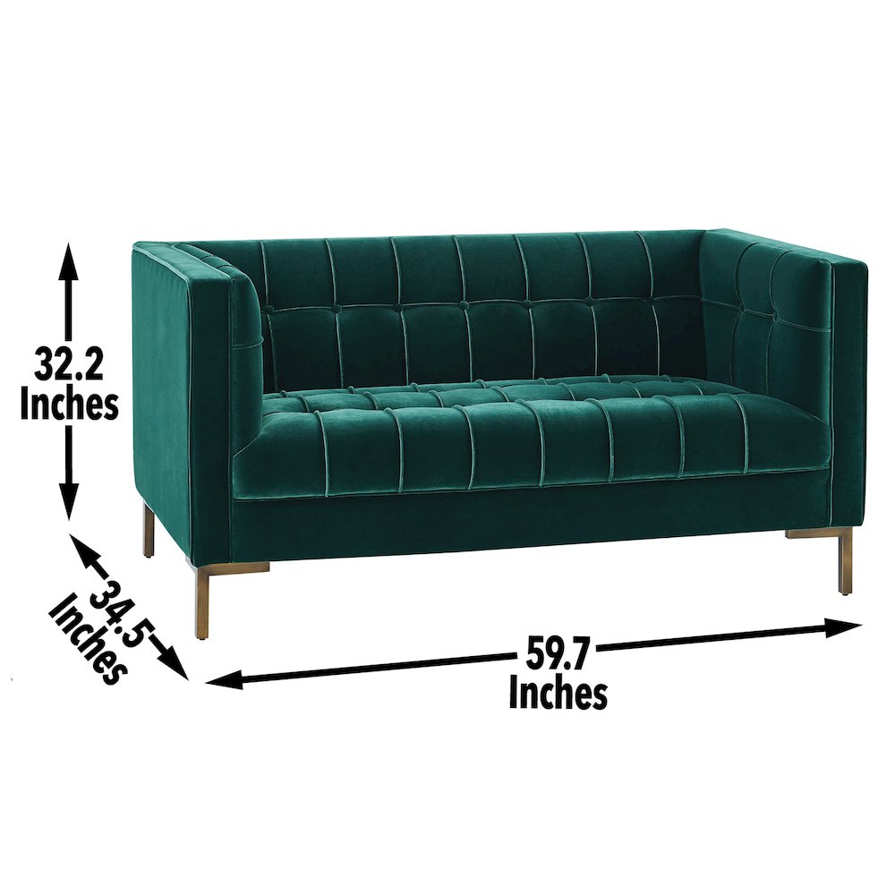Isaac Green Sofa and Loveseat
