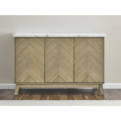 Vida White Marble Top Server