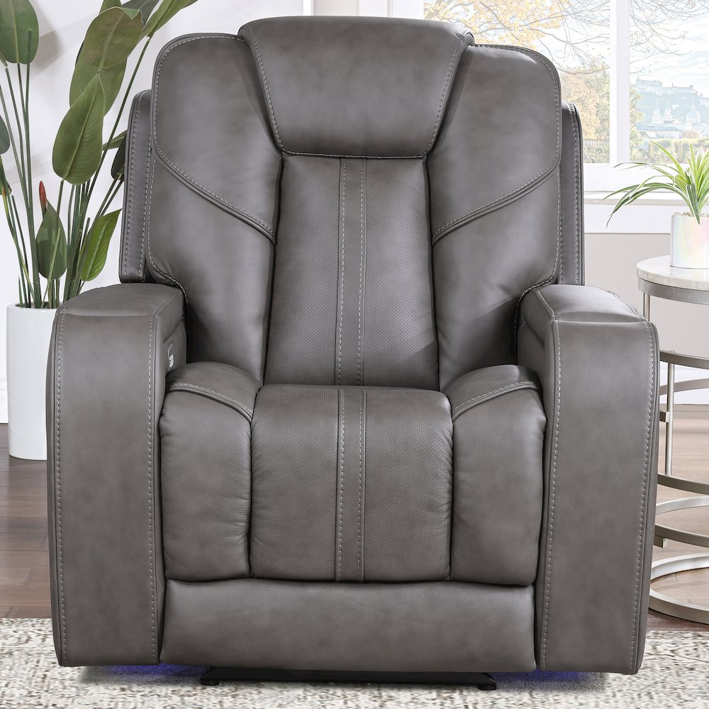 Daniel Triple Pwr Leather Theat Recliner
