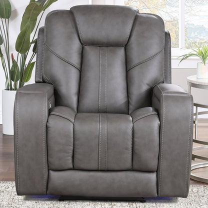 Daniel Triple Pwr Leather Theat Recliner