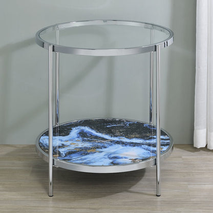 Averie Reversible Round End Table