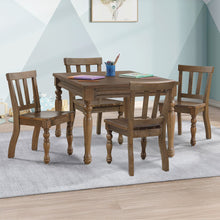 Joanna Kids 5PC Dining Set, Mocha Finish