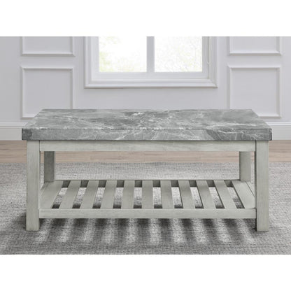 Canova Gray Marble Top Cocktail Table