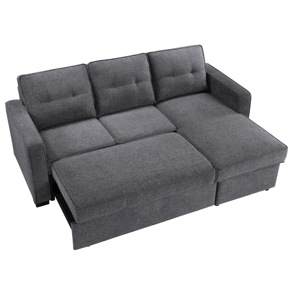Noah Reversible 95" Chofa, Gray