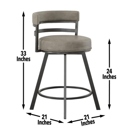 Gene Swivel 24-inch Swivel Counter Stool