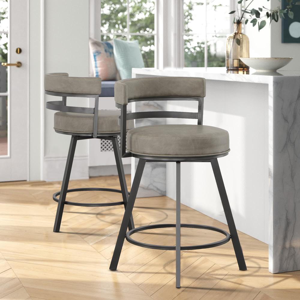 Gene Swivel 24-inch Swivel Counter Stool