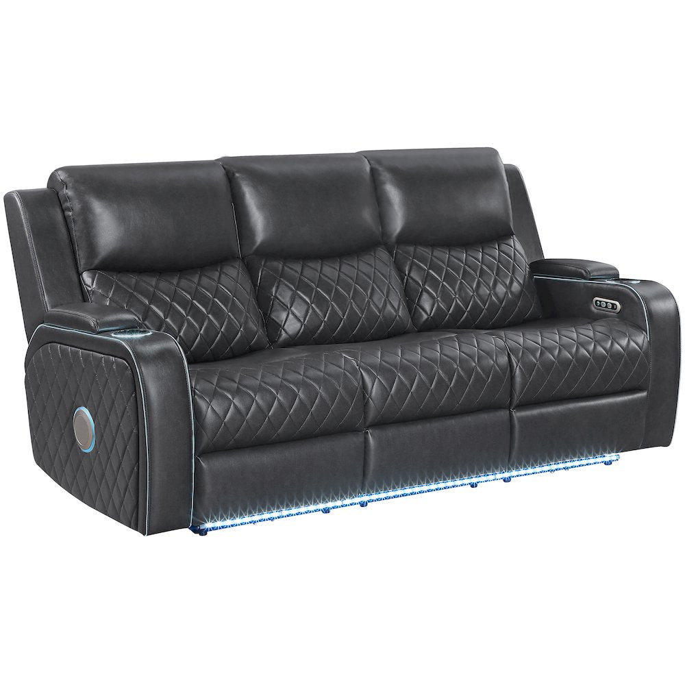 Luna Charcoal Power Sofa