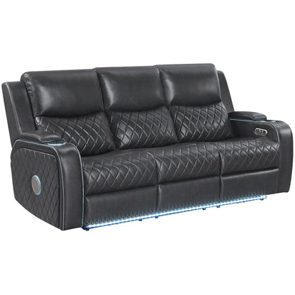 Luna Charcoal Power Sofa
