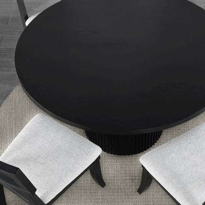 Colvin 52" Round Dining Table, Black