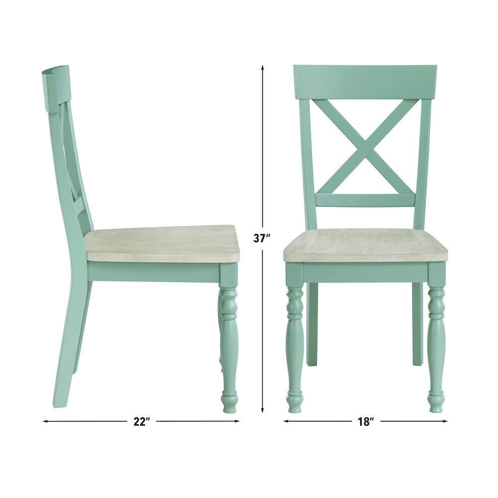 Darcy 5pc Dining Set Green
