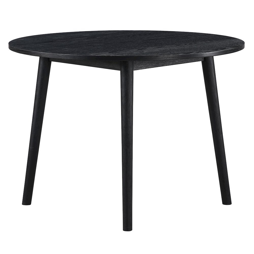 Willow 5pc 42in Round Dining Set, Black