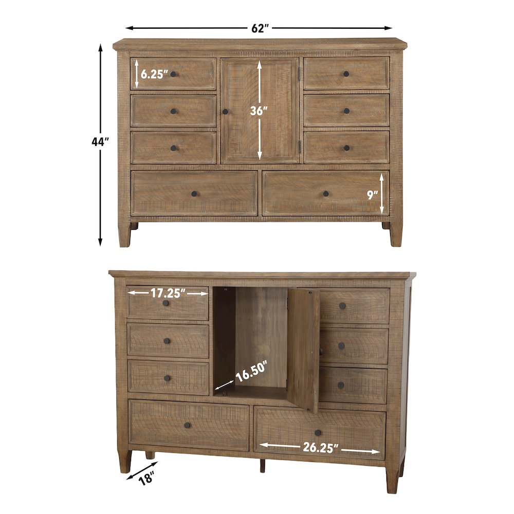 Riverdale Dresser and Mirror Set