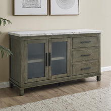 Grayson White Marble Top Server