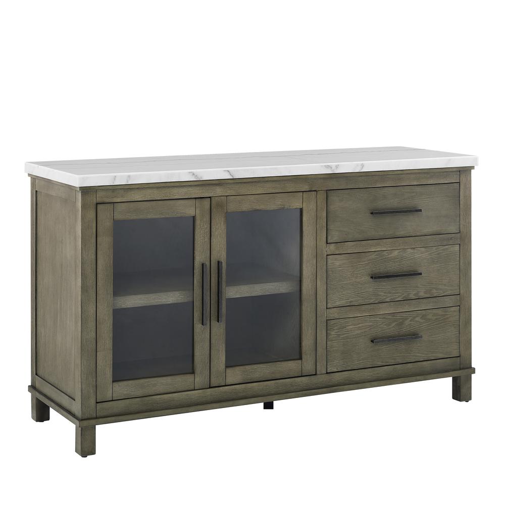 Grayson White Marble Top Server