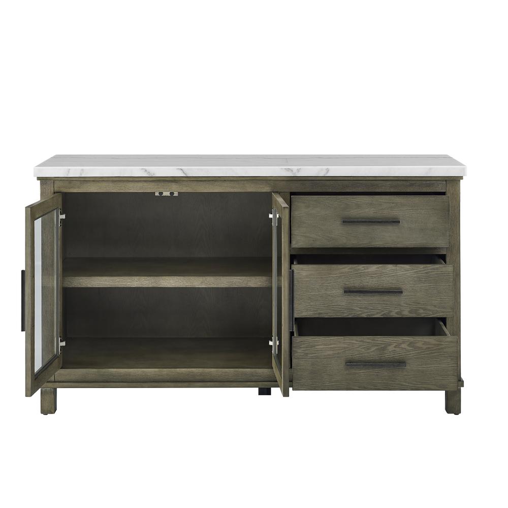 Grayson White Marble Top Server