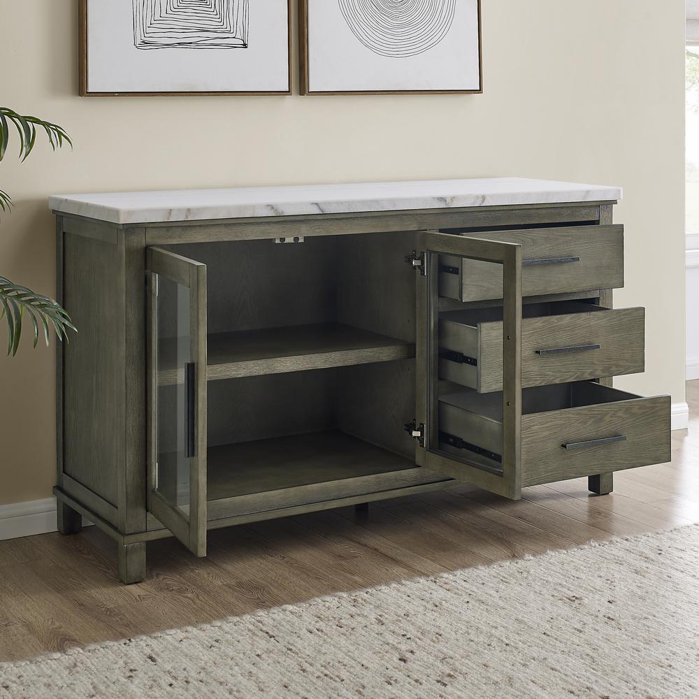 Grayson White Marble Top Server