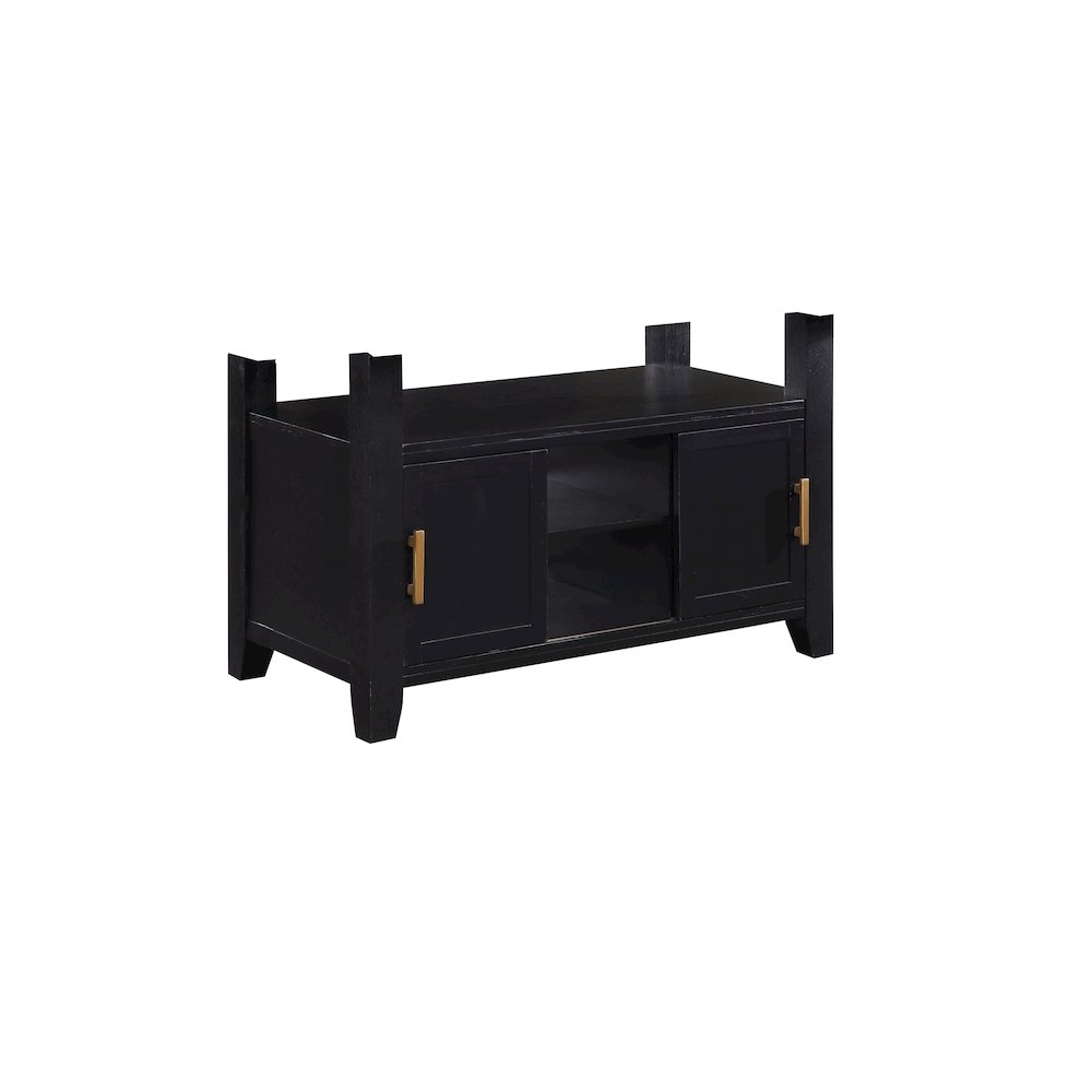 Yves Black Counter Table with Storage