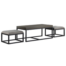 Yukon Rectangular Nesting Table with 2 Stools