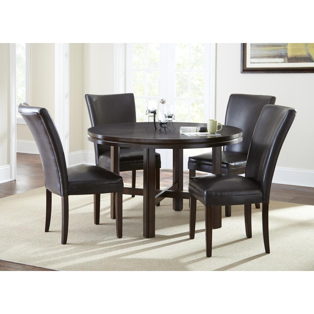 Hartford Vegan Leather Chair, Brown