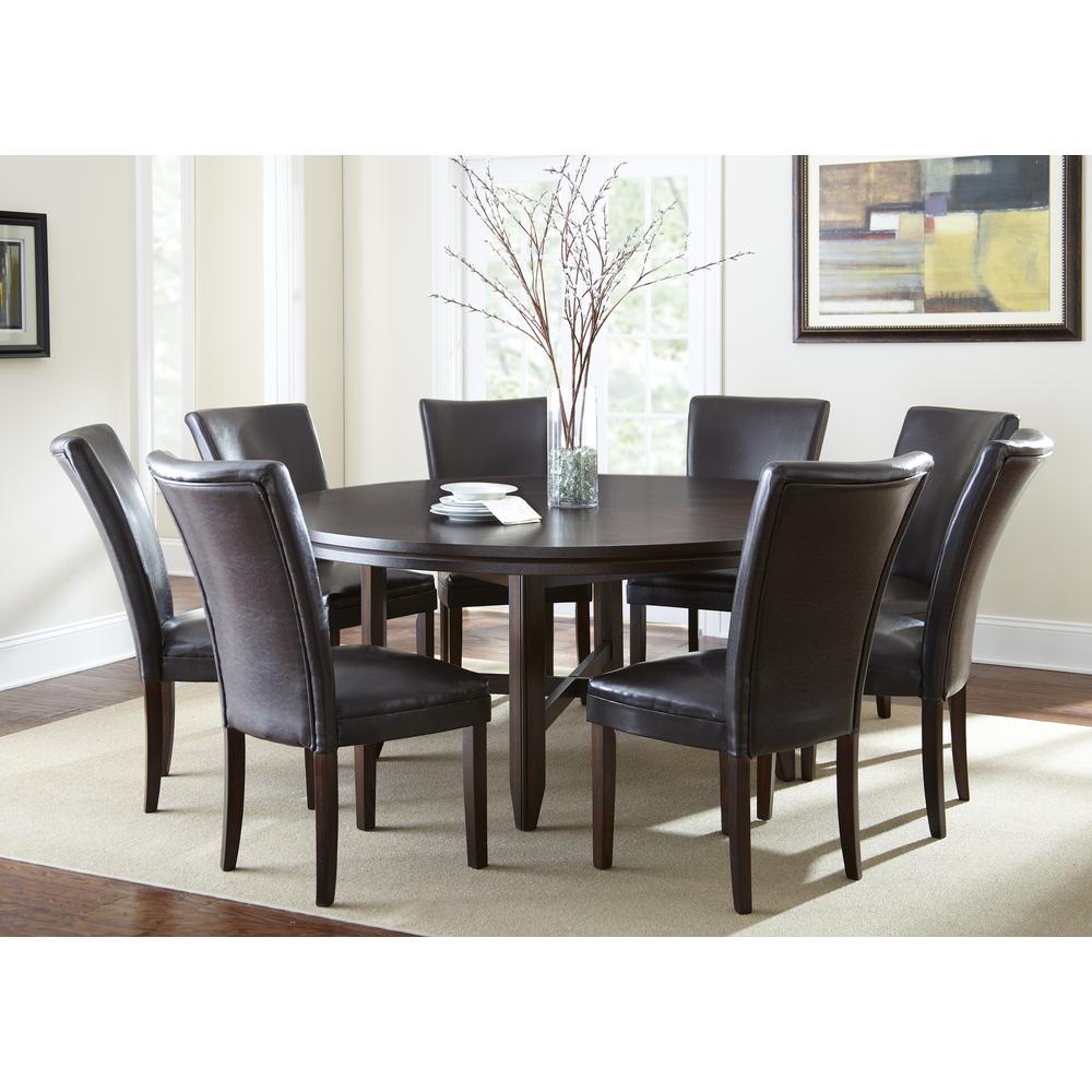 Hartford Vegan Leather Chair, Brown