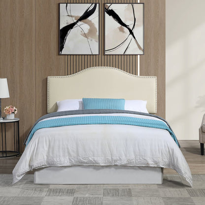 Zoe Cream PU Queen/Full Headboard