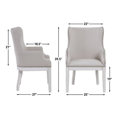 Warren Arm Chair, White