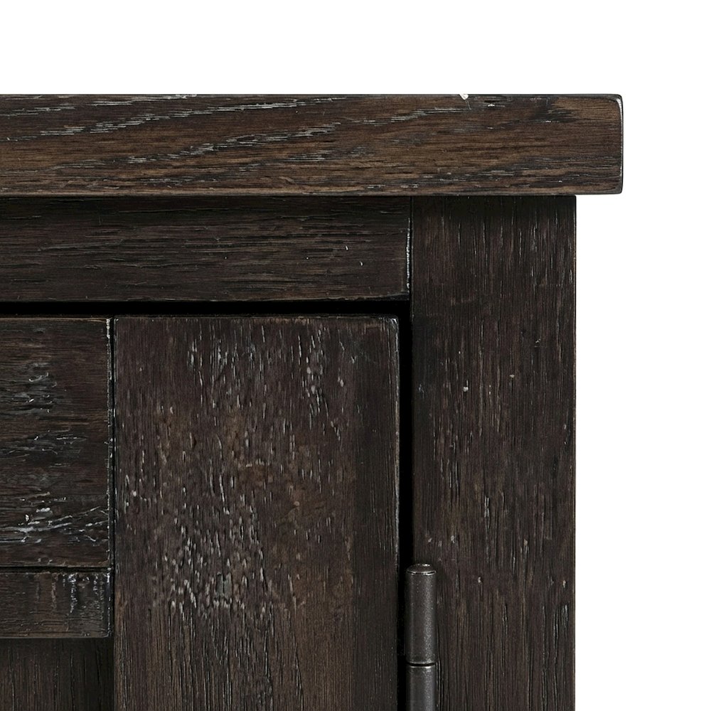 Mango and Acacia Wood Buffet Cabinet, Sideboard with Storage Credenza, Brown