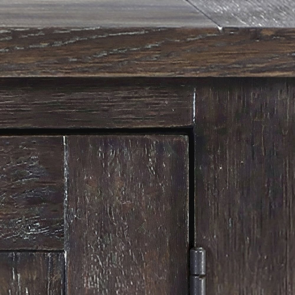 Mango and Acacia Wood Buffet Cabinet, Sideboard with Storage Credenza, Brown