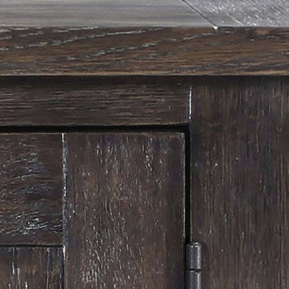 Mango and Acacia Wood Buffet Cabinet, Sideboard with Storage Credenza, Brown