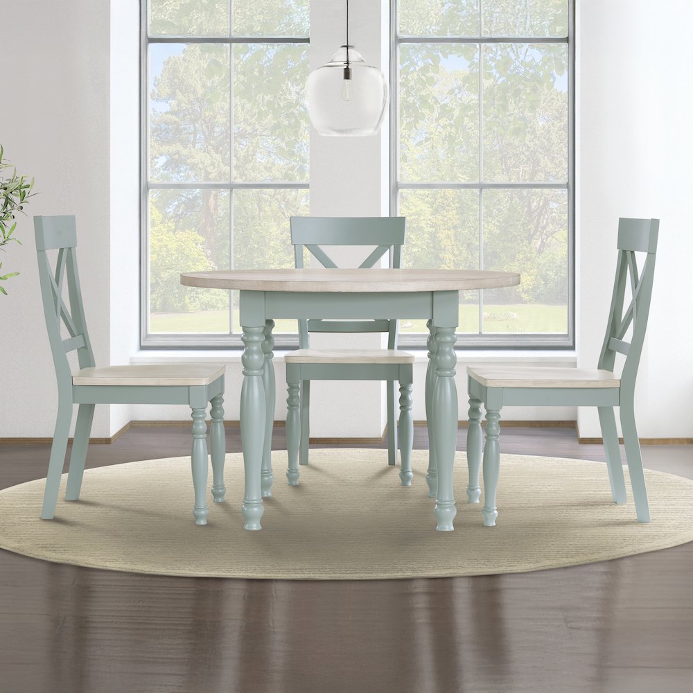 Darcy 5pc Dining Set Green