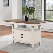 60-80" Counter Table with 20-inch Leaf, Brown