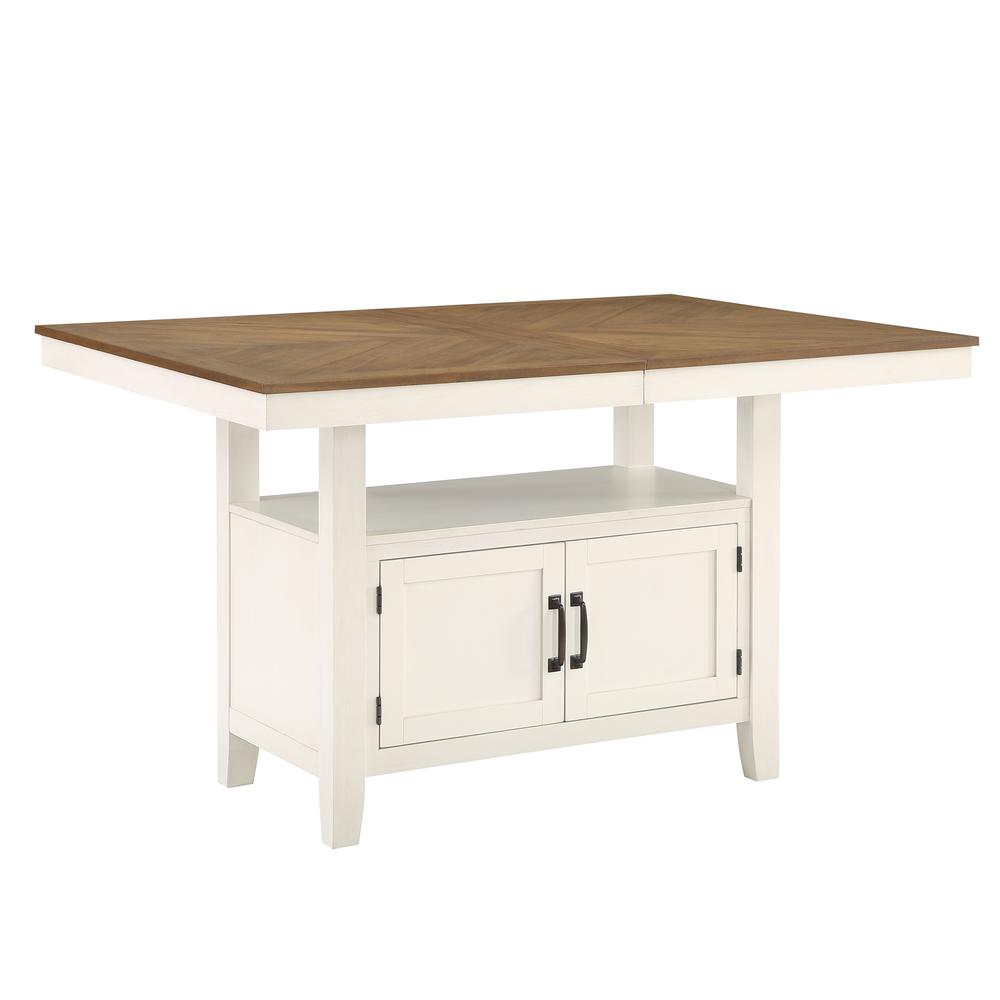 60-80" Counter Table with 20-inch Leaf, Brown