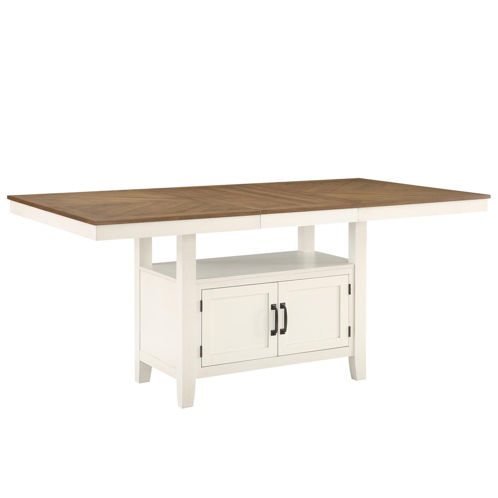 60-80" Counter Table with 20-inch Leaf, Brown