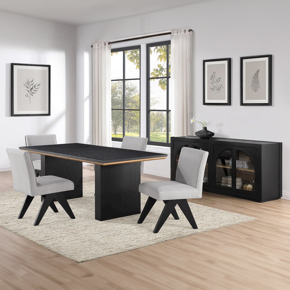Magnolia Black 5-Piece Side Chair Dining Set