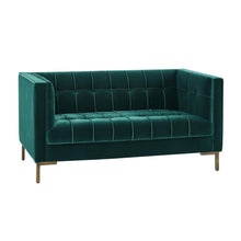 Isaac Green Velvet Loveseat