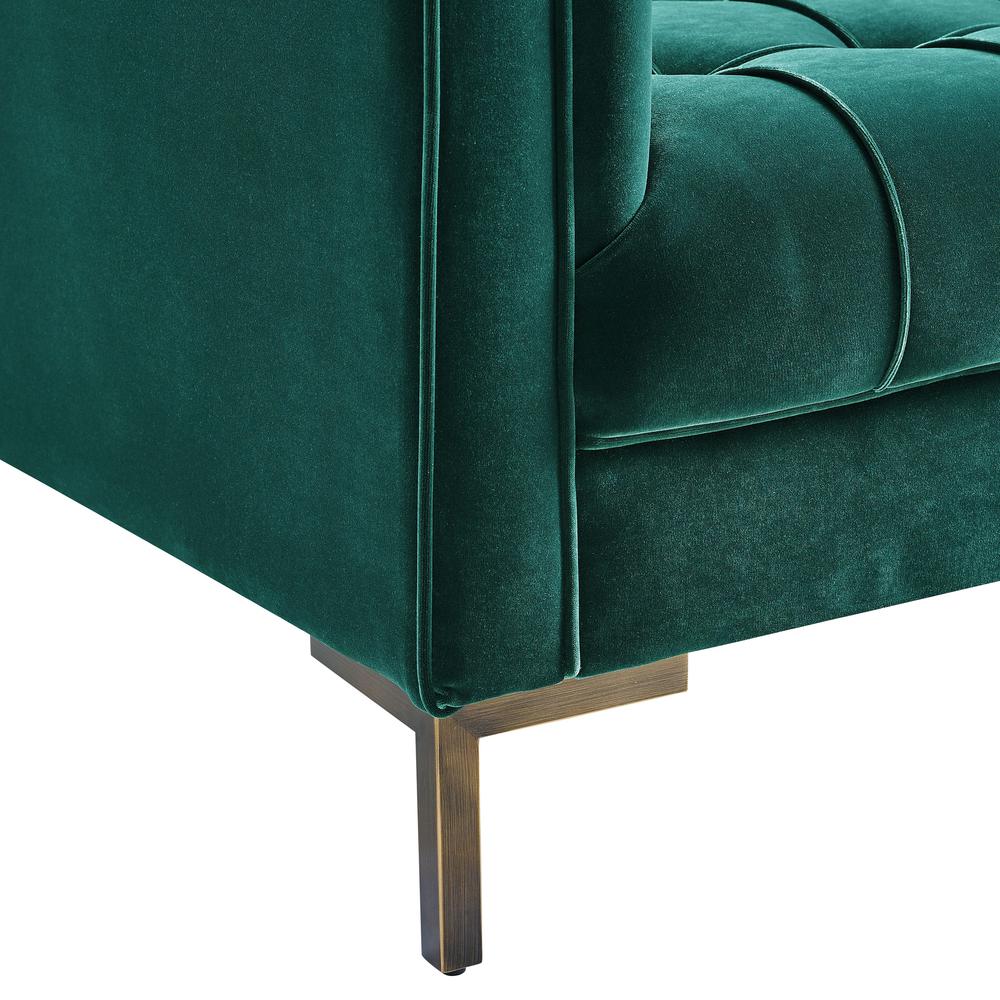 Isaac Green Velvet Loveseat