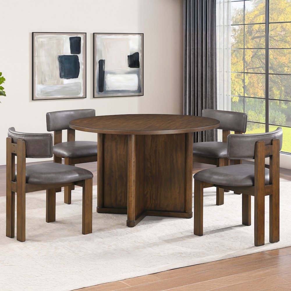 Cambridge 5-Piece Dining Table Set (T+4S