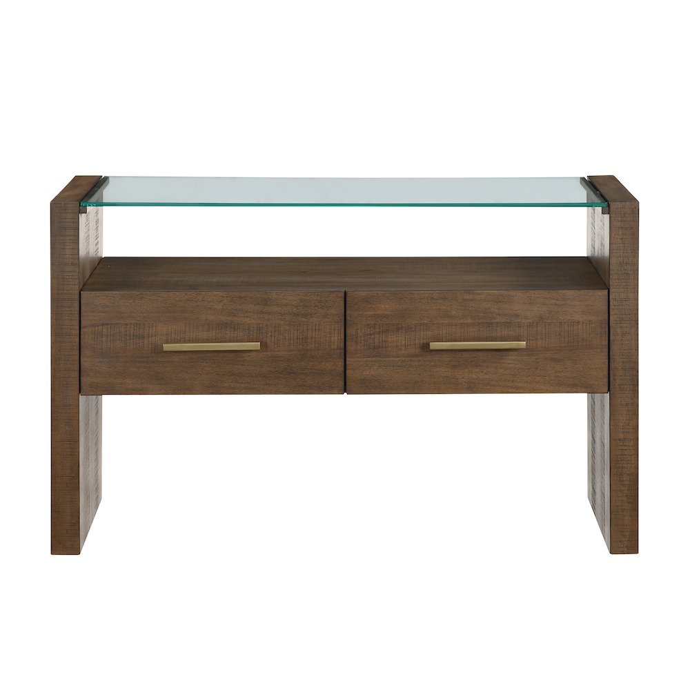 Garland Glass Top Sofa Table, Toffee Finish