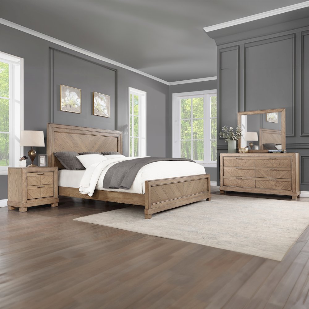 Montana 4 Piece Queen Bedroom Set, Sand