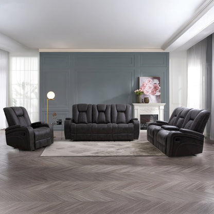 Marlow Charcoal 3PC Manual Reclining Set
