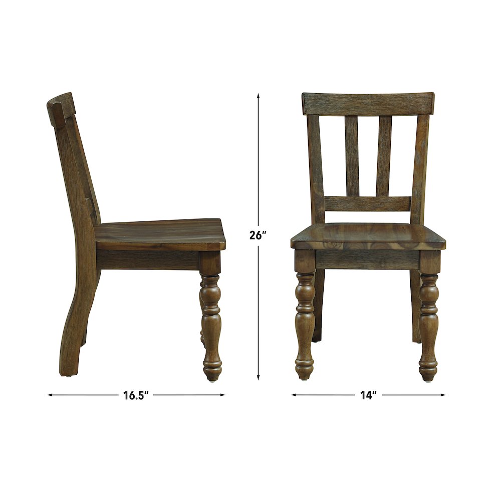 Joanna Kids 3PC Dining Set, Mocha Finish