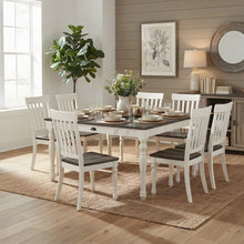 Acacia Veneer Farmhouse Dining Table with Chairs 7 Piece Set
