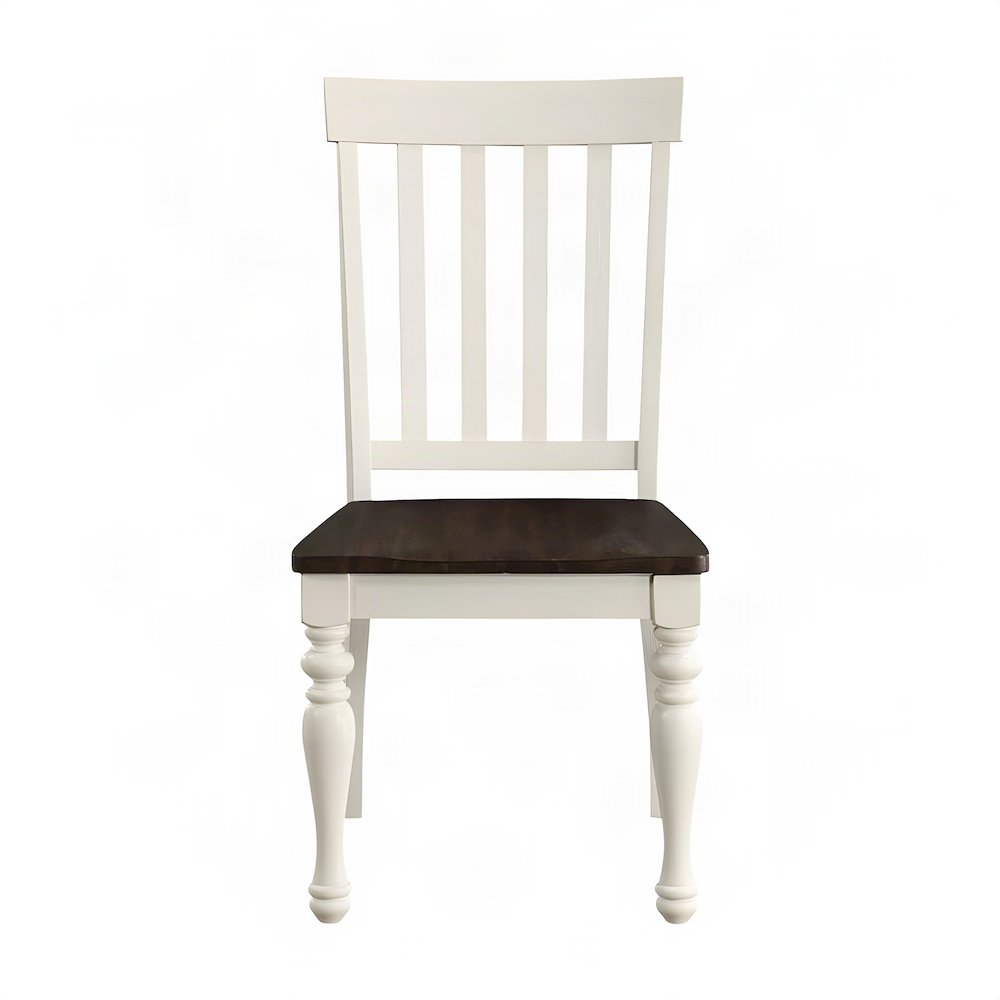 Asian Hardwood Upholstered Dining Chairs, Set of 2 Farmhouse Side