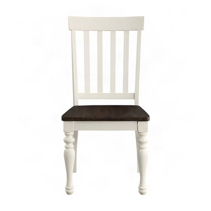 Asian Hardwood Upholstered Dining Chairs, Set of 2 Farmhouse Side