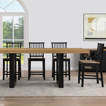 Magnolia 5-Piece Counter Table Dining Set, Black Base