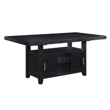 Yves Black Counter Table with Storage
