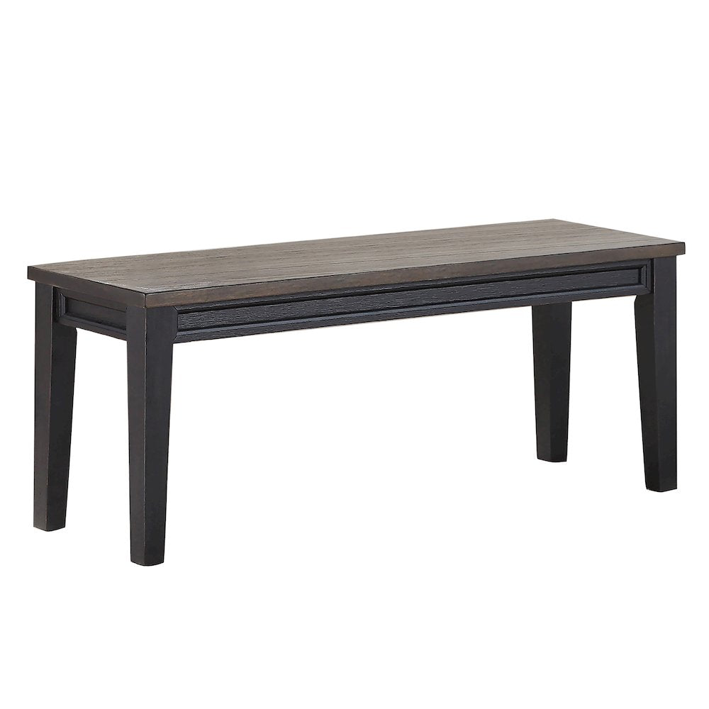 Raven Noir Dining Table with Bench and 4 Chairs