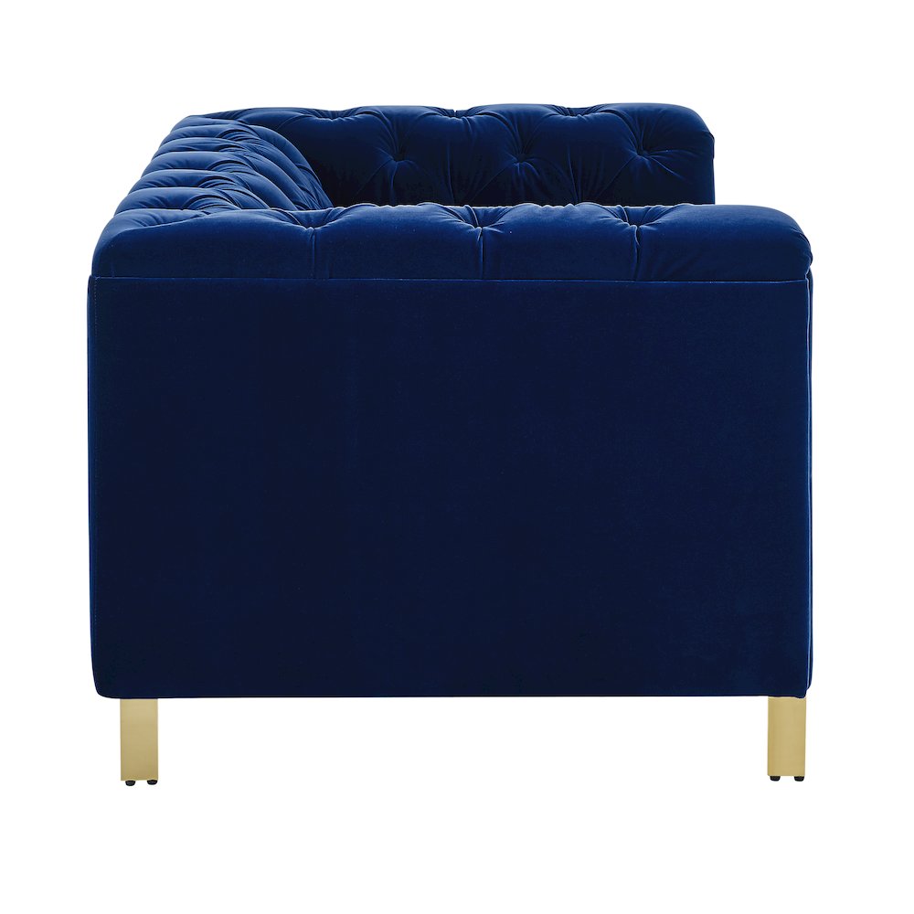 Charlene Blue Velvet Loveseat