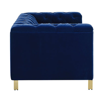 Charlene Blue Velvet Loveseat